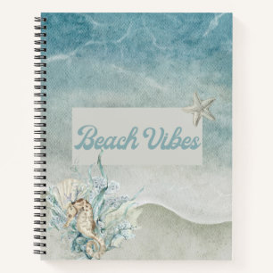 Seahorse Beach Thème Carnet Spiral