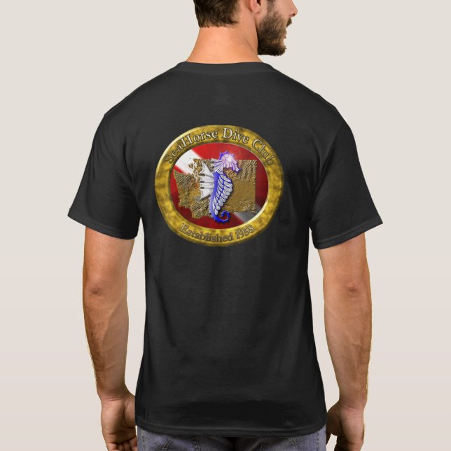 SeaHorse Club Crest Tee-Shirt T-Shirt (Dos)