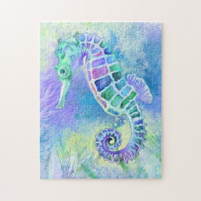 Seahorse Puzzle Merveilleux tableau de vie sous-ma (Vertical)