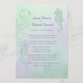 Seahorse Sparkle Faire-part de mariage