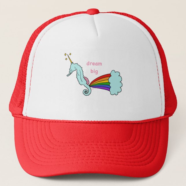 seahorse unicorne rêve grand casquette (Devant)