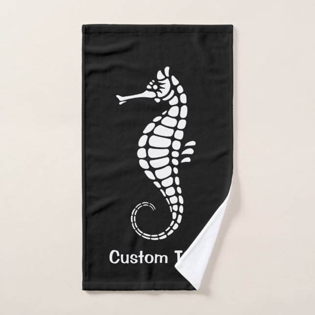 Seahorse White (Serviette à main)