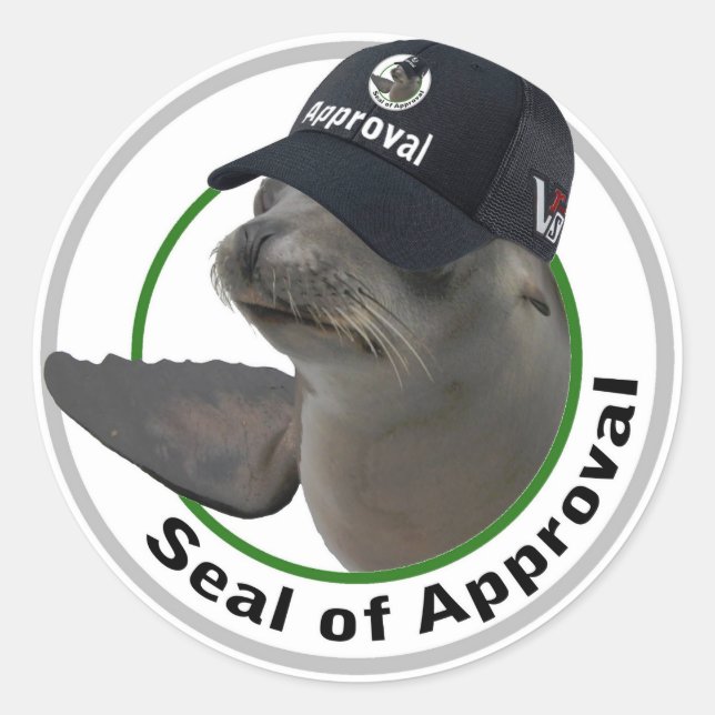 Seal of Approval Round Sticker (Devant)
