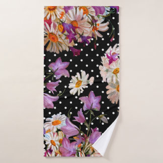 Seamless floral pattern. Bouquet of wild flowers w