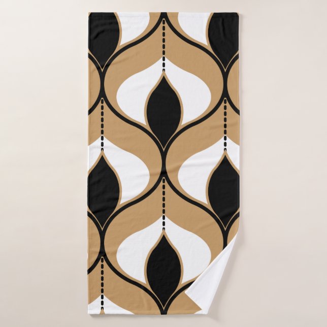 Seamless geometric pattern with wavy lines. art.  (Serviette de bain)
