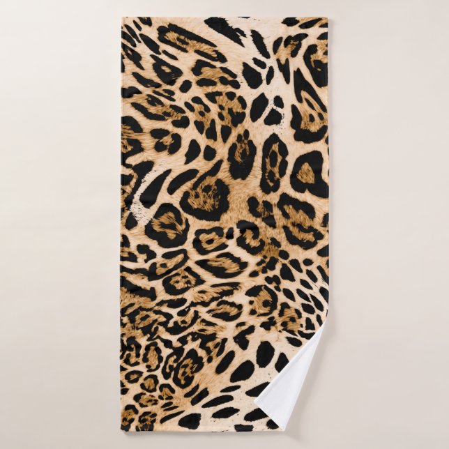 Seamless leopard texture, animal skin (Serviette de bain)