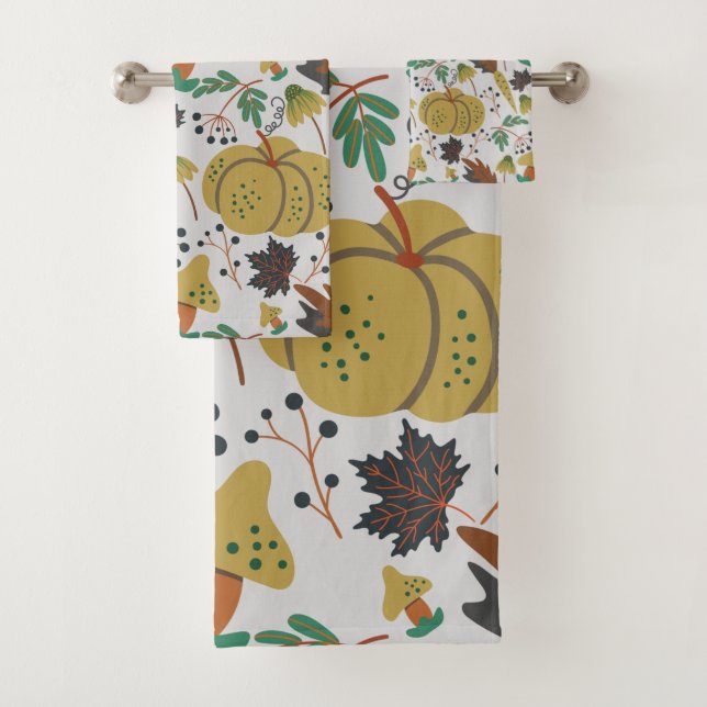 Seamless pattern of tropical pumpkins and carrots (En situation)