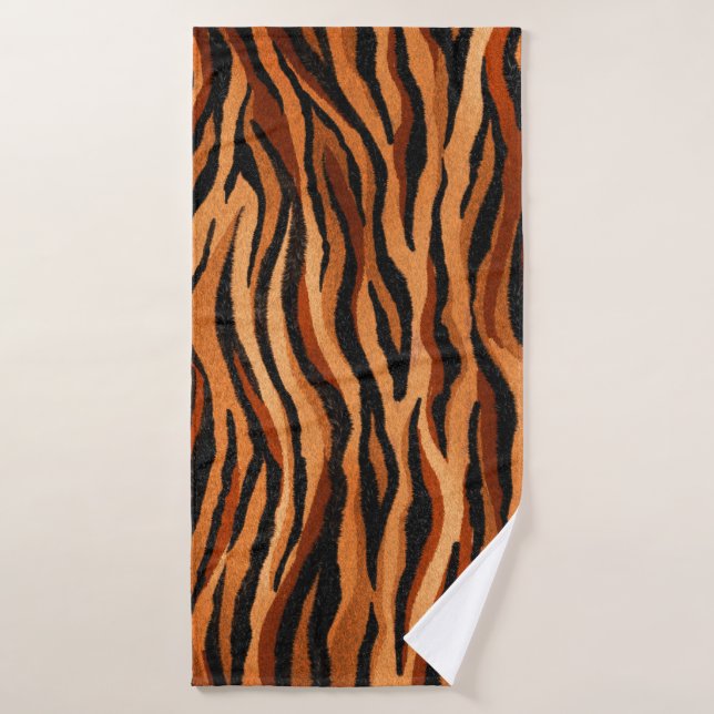 seamless tiger skin pattern. hand drawn (Serviette de bain)