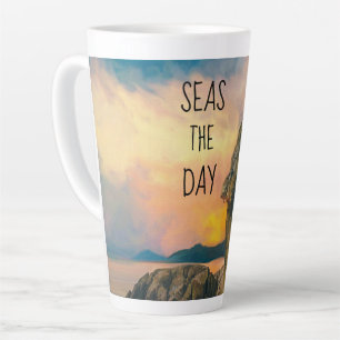 Seas Day Inspirational Citation Latte Mug