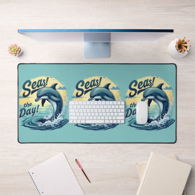Seas Day Retro Dolphin Océan esthétique (Bureau 1)