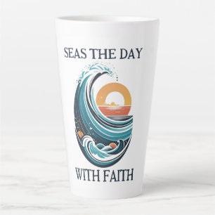 Seas Le Jour Avec La Foi Latte Mug