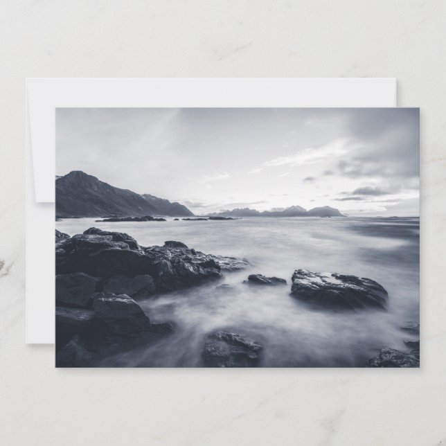 Seascape Photo Monochrome Card (Devant)