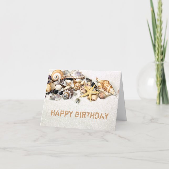 Seashells Bonne carte d'anniversaire (Devant)