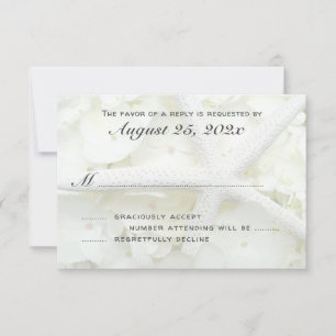 Seaside Garden Starfish Wedding RSVP Invité Count