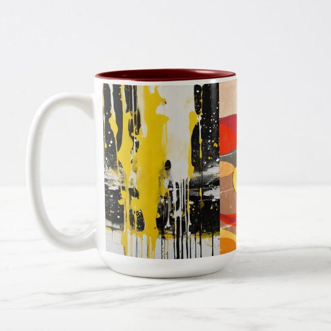 "Seaside Serenity : Mug à deux tons avec Beach-Ins (Gauche)
