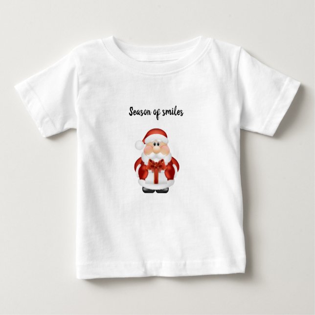 “Season of Smiles.” – Cute Baby Christmas T-Shirt (Devant)