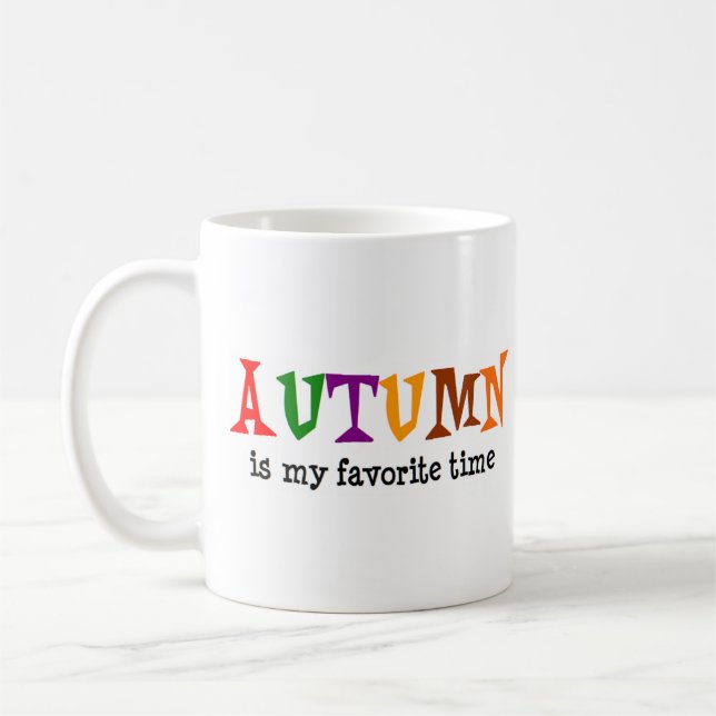 seasons autumn favorite time coffee mug (Gauche)