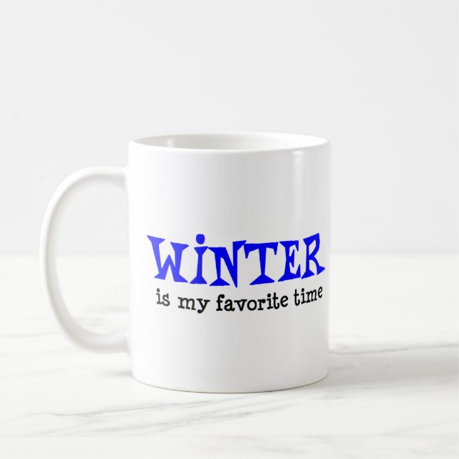 seasons winter favorite time coffee mug (Gauche)
