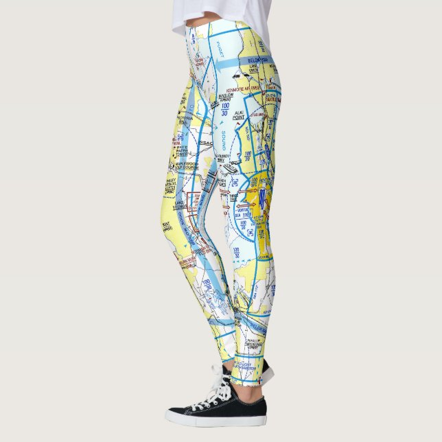 Seattle Flyway Chart leggings (Gauche)