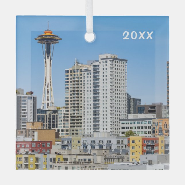 Seattle Skyline, Ornement en verre (Recto)