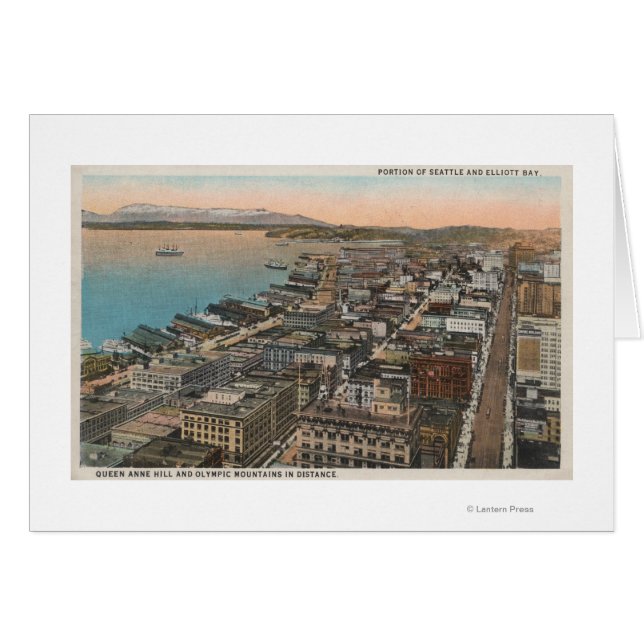 Seattle, WAAerial of Downtown Seattle & Bay (Devant horizontal)