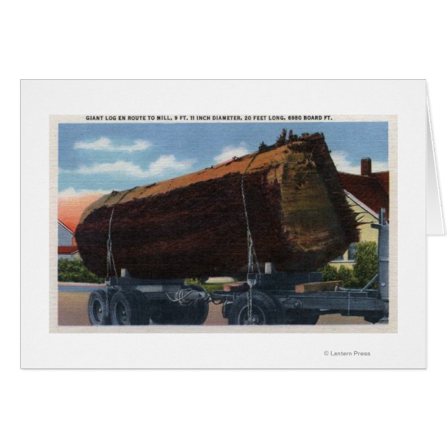 Seattle, Washington Giant Log en route vers Mill (Devant horizontal)