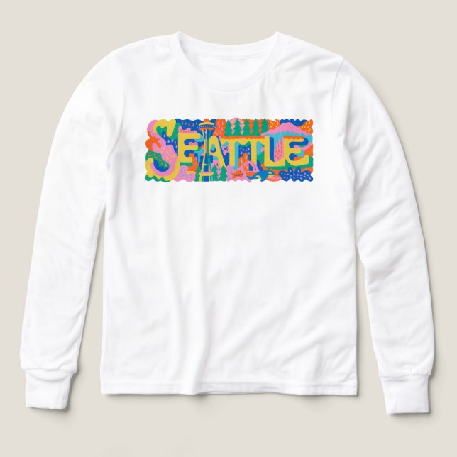 Seattle Washington Retro Travel PNG | Space Needle (Motif recto)