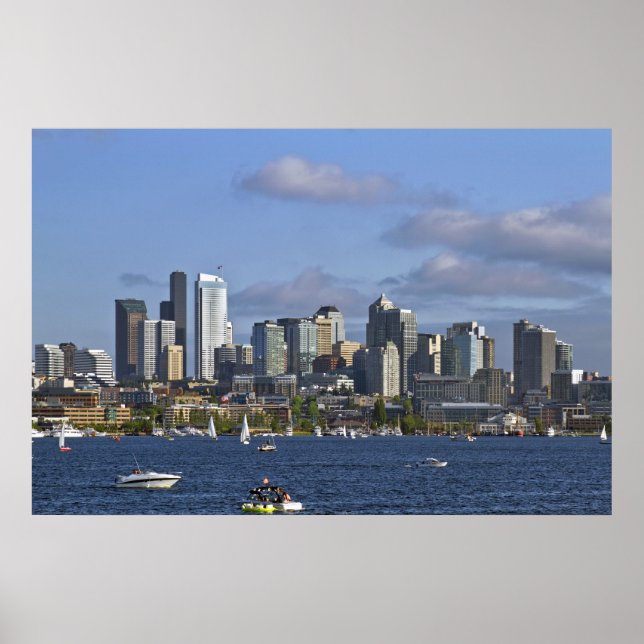 Seattle Washington Skyline par Lake Union Poster (Devant)