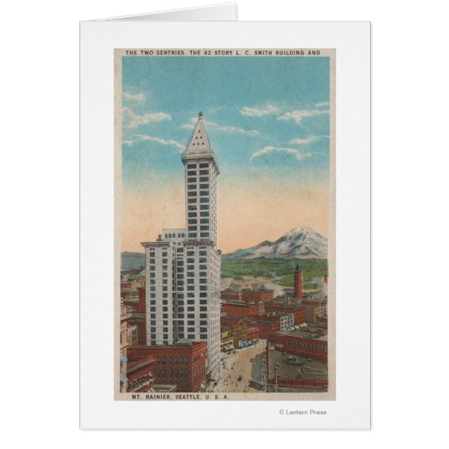 Seattle, WASmith Tower View & Mt Rainier (Devant)
