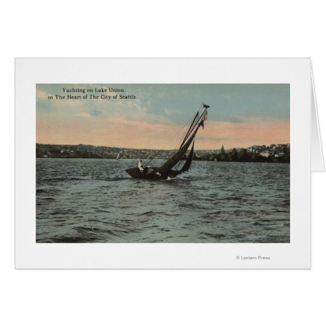 Seattle, WAYachting sur le lac Union (Devant horizontal)