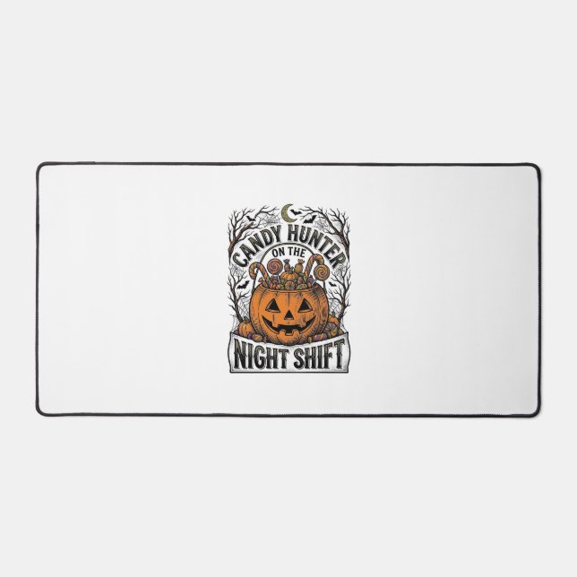 Seau de bonbons citrouille Gravure vintage Hallowe (Recto)