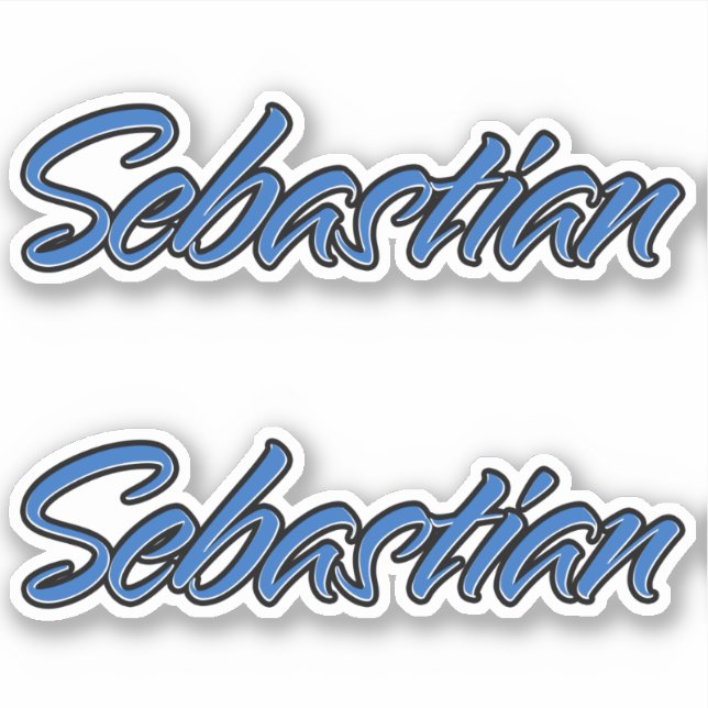 Sebastian Nom autocollant Stickerset (Devant)