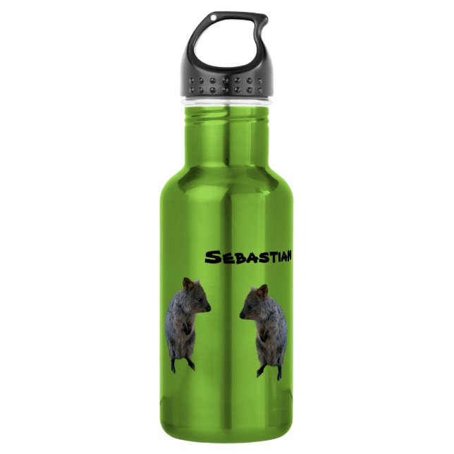 Sebastian Nom Avec 2 Quokkas Aussie, Bouteille D'E (Devant)