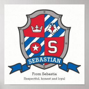 Sebastian nom de garçon signification affiche d'hé