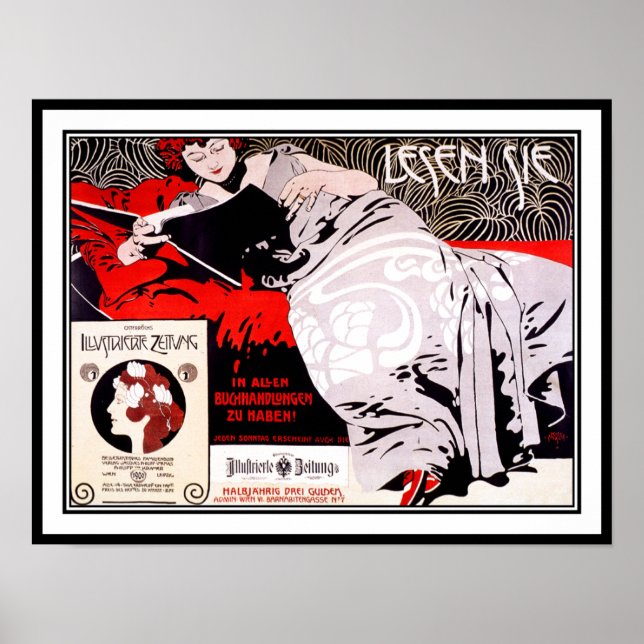Sécession vintage affiche autrichienne : Kolo Mose (Devant)
