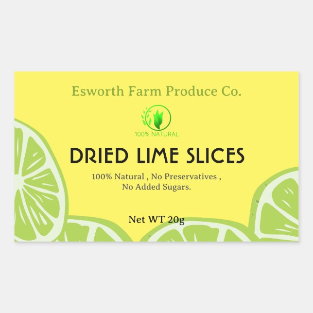 Séché Lime Slices Sticker produit personnalisé (Devant)