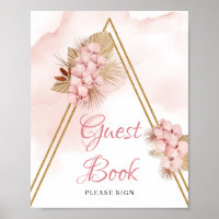 Séché Palm Feuilles Flush Flowers Livre d'or Signa