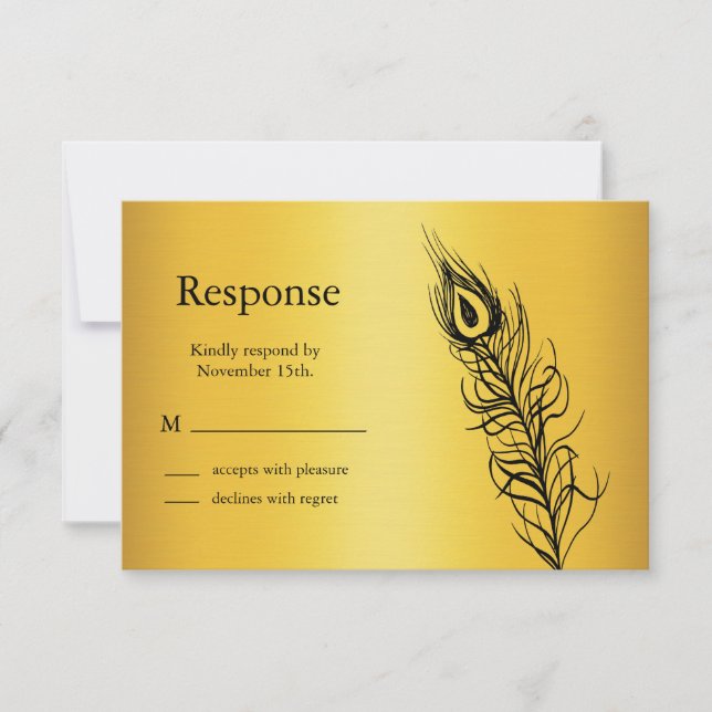 Secouer vos plumes de queue RSVP (or) (Devant)