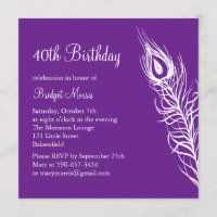 Secouez votre invitation d'anniversaire de plumes