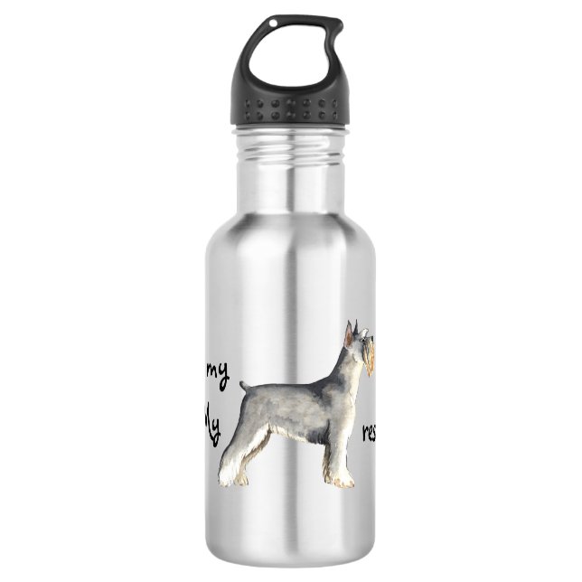 Secourir Bouteille d'eau en aluminium Schnauzer (Devant)