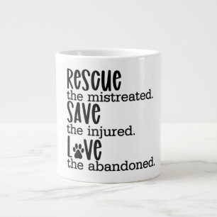 Secourir Sauver l'amour Abus animal Café Mug