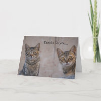 Secourt de chat Kitty Lover Carte de remerciements