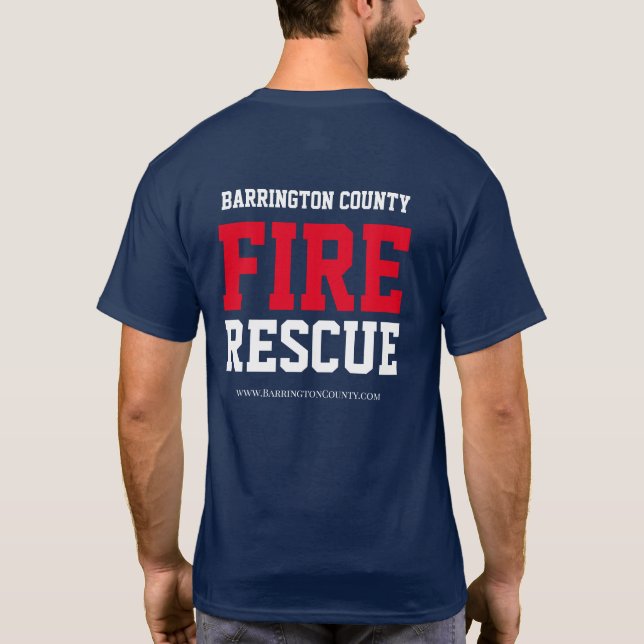 Secourt de feu du comté de Barrington T-Shirt Clas (Dos)