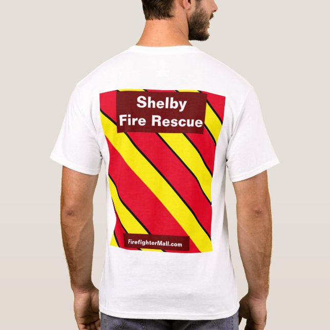 Secourt d'incendie du refuge Pompier T-shirt rouge (Dos)