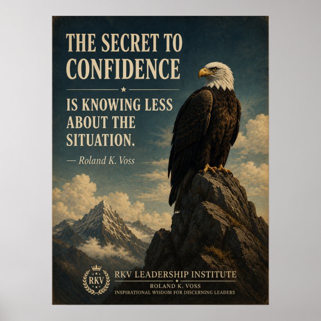 Secret de la confiance Affiche de motivation drôle (Devant)