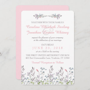 Secret Garden Aquarelle Florale Invitation
