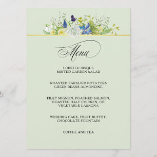 Secret Garden Rustique Menu Fleur sauvage