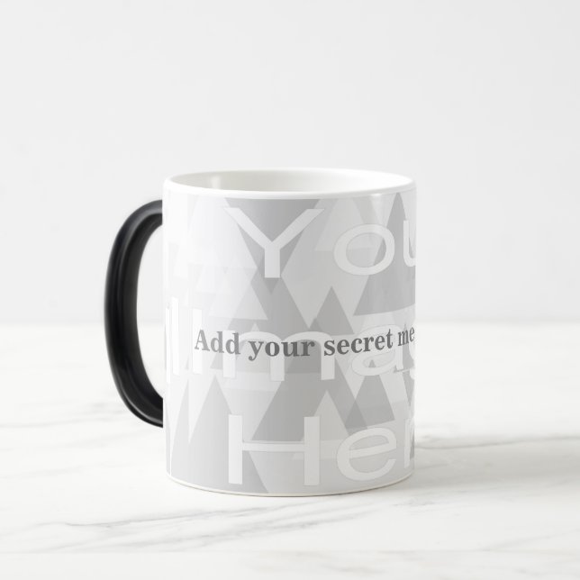 Secret Message Morphing Template Mug (Devant gauche)