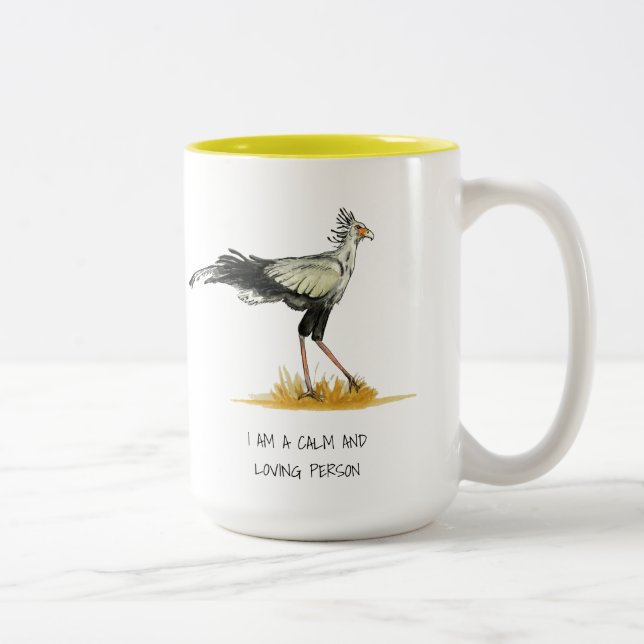 Secrétaire Affirmations d'oiseaux Mug à café à deu (Droit)