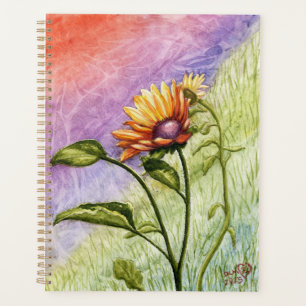 Secrets de tournesol au coucher du soleil